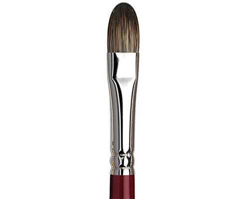 da Vinci Black Sable Oil Brush - Series 1845 - Filbert 12