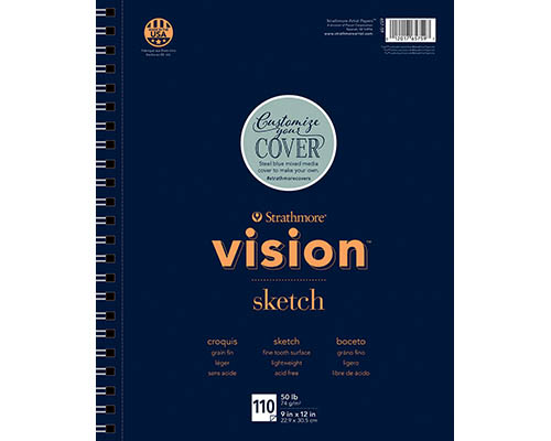 Strathmore Recycled Toned Sketch Pad 400 Series - 9x12 Blue (50 Sheets)