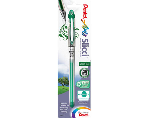 Pentel Slicci Gel Pen - 0.25 mm Green