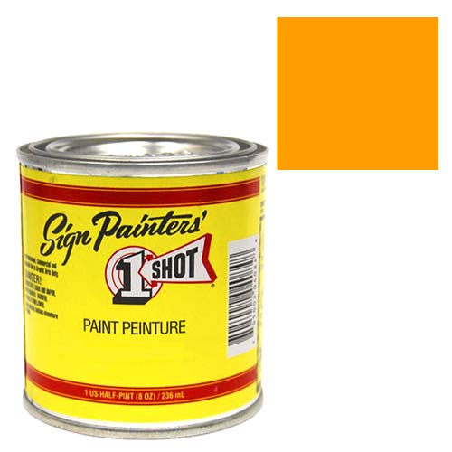 1-Shot Sign Painters' Lettering Enamel 8oz - Chrome Yellow