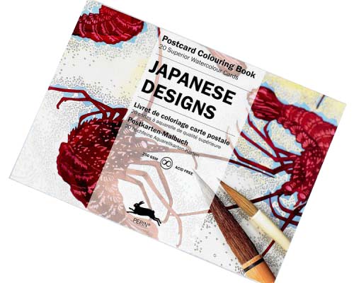 Pepin Postcard Colouring Book - Japanese Design