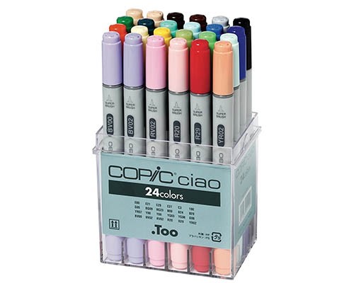 Copic Ciao Marker Set, 24-Colors, Basic