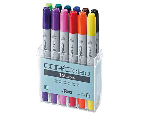 Copic Ciao Double-Ended Markers - Set Basic 12 Pack