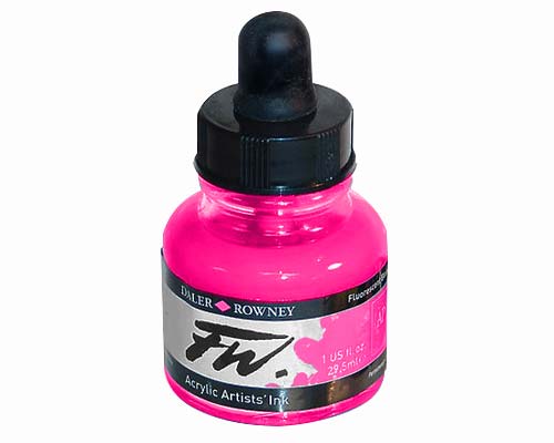 FW Acrylic Artists Ink - Fluorescent Pink