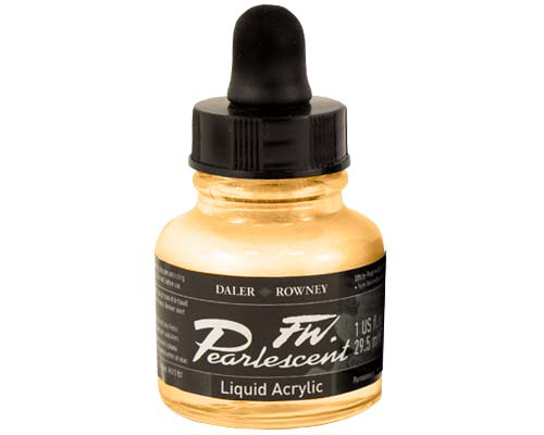 FW Pearlescent Liquid Acrylics  1oz  Bell Bronze