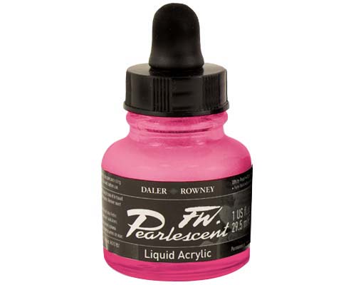 FW Pearlescent Liquid Acrylics  1oz  Volcano Red 