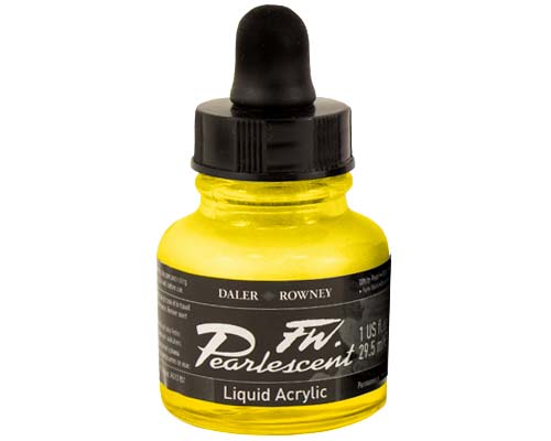 FW Pearlescent Liquid Acrylics  1oz  Hot Cool Yellow