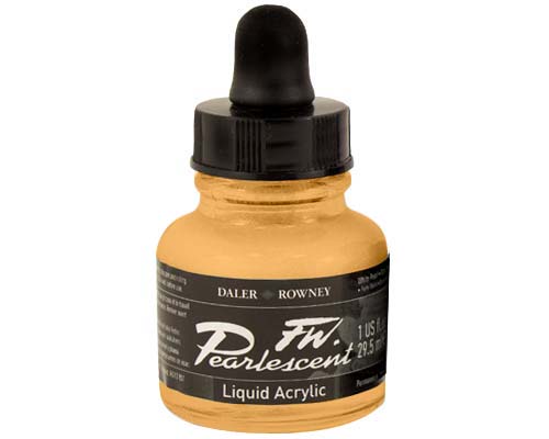 FW Pearlescent Liquid Acrylics  1oz  Autumn Gold