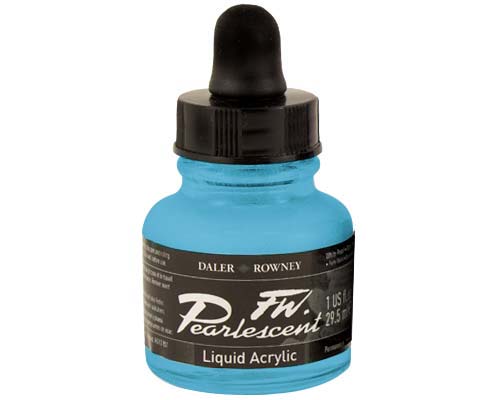 FW Pearlescent Liquid Acrylics  1oz  Sky Blue