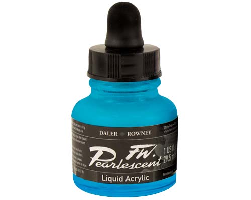 FW Pearlescent Liquid Acrylics  1oz  Galactic Blue