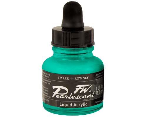 FW Pearlescent Liquid Acrylics  1oz  Water Green