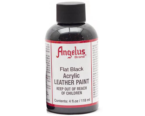 Angelus flat black leather on sale paint