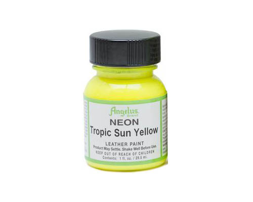 Angelus Neon Acrylic Leather Paint - 1oz - Tropic Sun