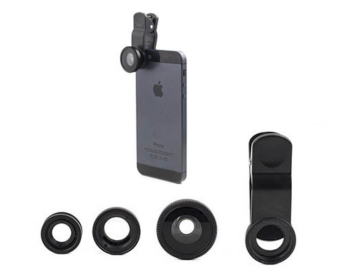 Kikkerland Camera Phone Lens Kit - 3 Clip Lenses