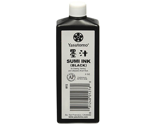 Yasutomo Black Sumi Ink (Bokuju) - 2oz