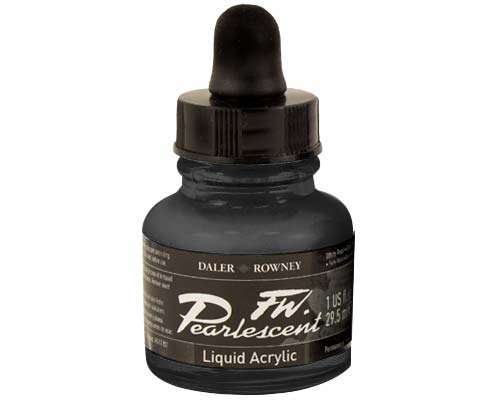 FW Pearlescent Liquid Acrylics – 1oz – Black 