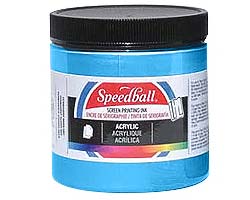 Speedball Acrylic Screen Printing Inks - Fluorecent Blue