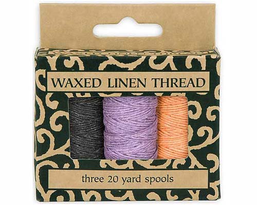 Lineco 3-Pack Waxed Linen Thread – Coloured