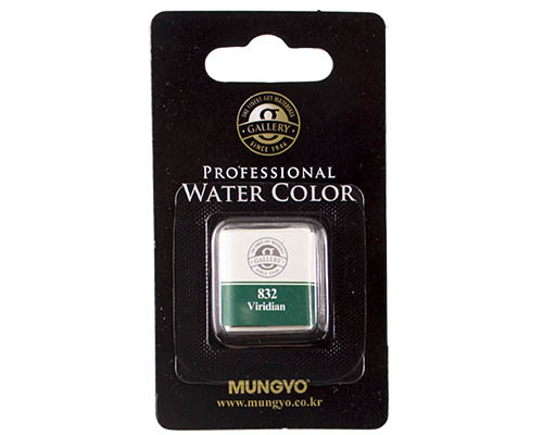 Mungyo Professional Water Color Half Pan &#8722; Viridian