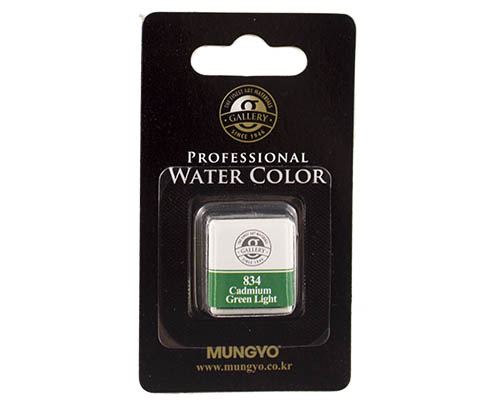 Mungyo Professional Water Color Half Pan &#8722; Cadmium Green Light