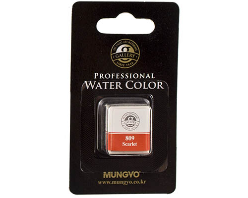 Mungyo Professional Water Color Half Pan &#8722; Scarlet