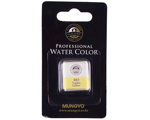 Mungyo Professional Water Color Half Pan &#8722; Naples Yellow