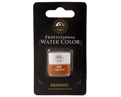 Mungyo Professional Water Color Half Pan &#8722; 848 Light Red