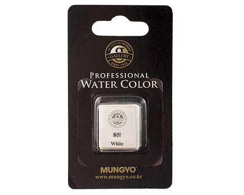 Mungyo Professional Water Color Half Pan &#8722; White