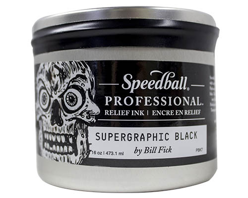 Speedball Professional Relief Ink  Supergraphic Black 16 oz.