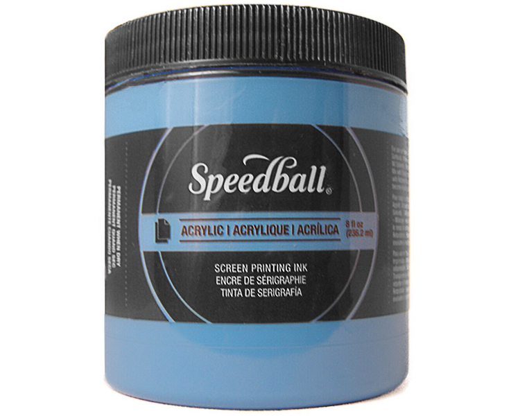 Speedball Screen Ink 8oz - Fluorescent Blue