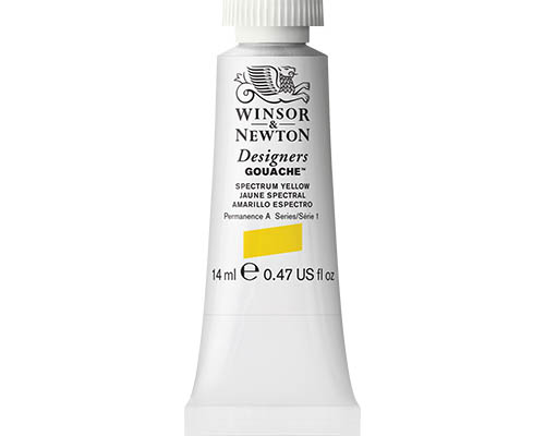 Winsor & Newton Designers Gouache  14mL Tube  Spectrum Yellow