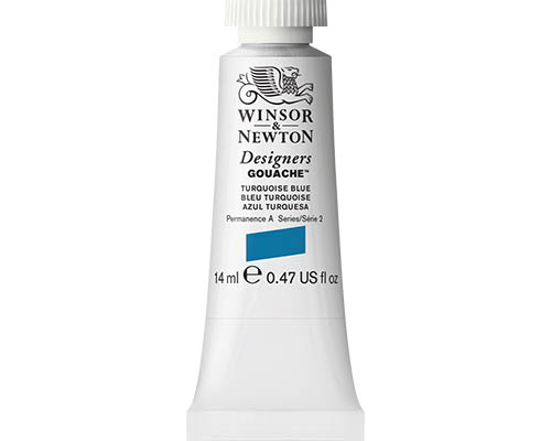 Winsor & Newton Designers Gouache  14mL Tube  Turquoise Blue