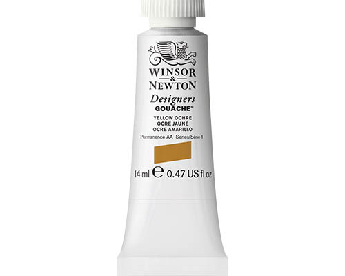 Winsor & Newton Designers Gouache  14mL Tube  Yellow Ochre