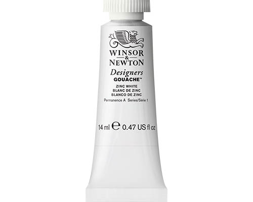 Winsor & Newton Designers Gouache  14mL Tube  Zinc White