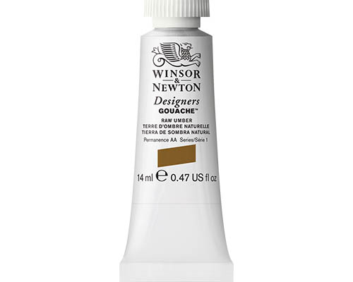 Winsor & Newton Designers Gouache  14mL Tube  Raw Umber