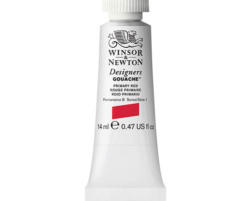 Winsor & Newton Designers Gouache  14mL Tube  Primary Red