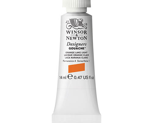 Winsor & Newton Designers Gouache  14mL Tube  Orange Lake Light