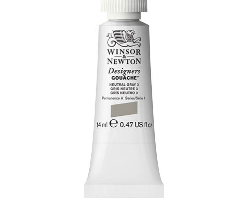 Winsor & Newton Designers Gouache  14mL Tube  Neutral Grey