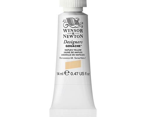 Winsor & Newton Designers Gouache  14mL Tube  Naples Yellow