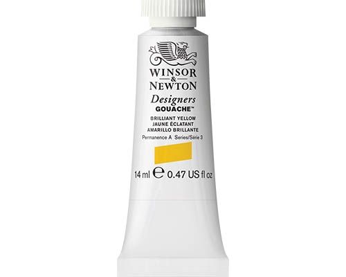 Winsor & Newton Designers Gouache  14mL Tube  Brilliant Yellow