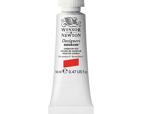 Winsor & Newton Designers Gouache  14mL Tube  Cadmium Red