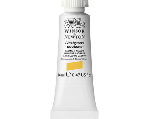 Winsor & Newton Designers Gouache  14mL Tube  Cadmium Yellow