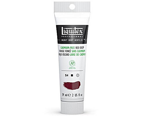 Liquitex Heavy Body Cadmium-Free Acrylic  2 oz Tube  Red Deep