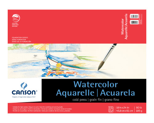 Canson Foundation Watercolor - 90lb 18"x24"