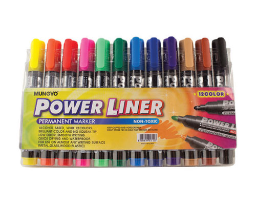 Mungyo Powerliner Markers - Set of 12