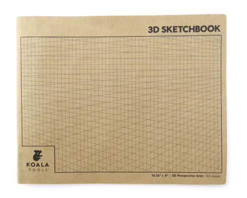 Koala Tools  2-point Perspective Grid Sketchbook 10.35 x 8 in.