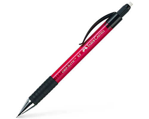 Faber-Castell Grip Matic Mechanical Pencil  0.5mm Red