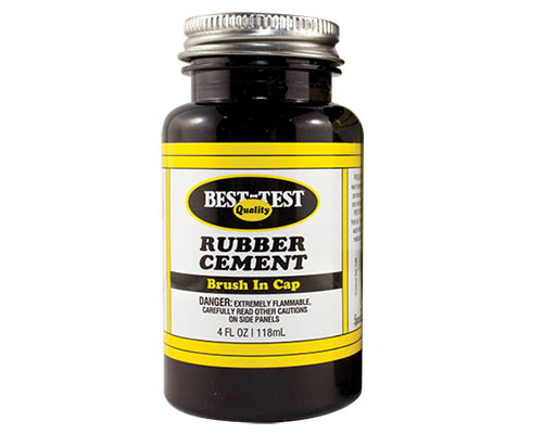 Best Test Rubber Cement- 8 oz. with Brush in Cap