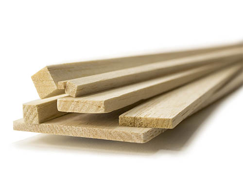 Balsa Wood Strips, 3/32x3/32x24