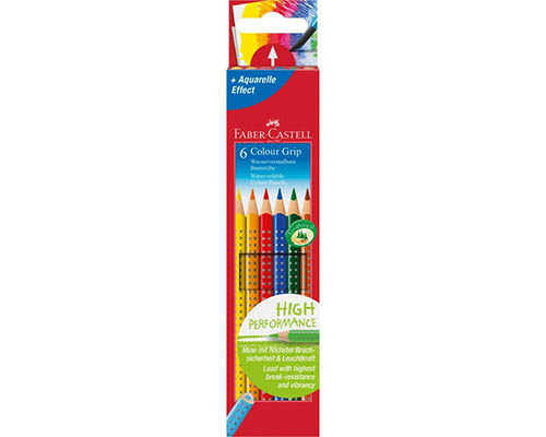 Faber-Castell Colour Grip Coloured Pencils  Set of 6 